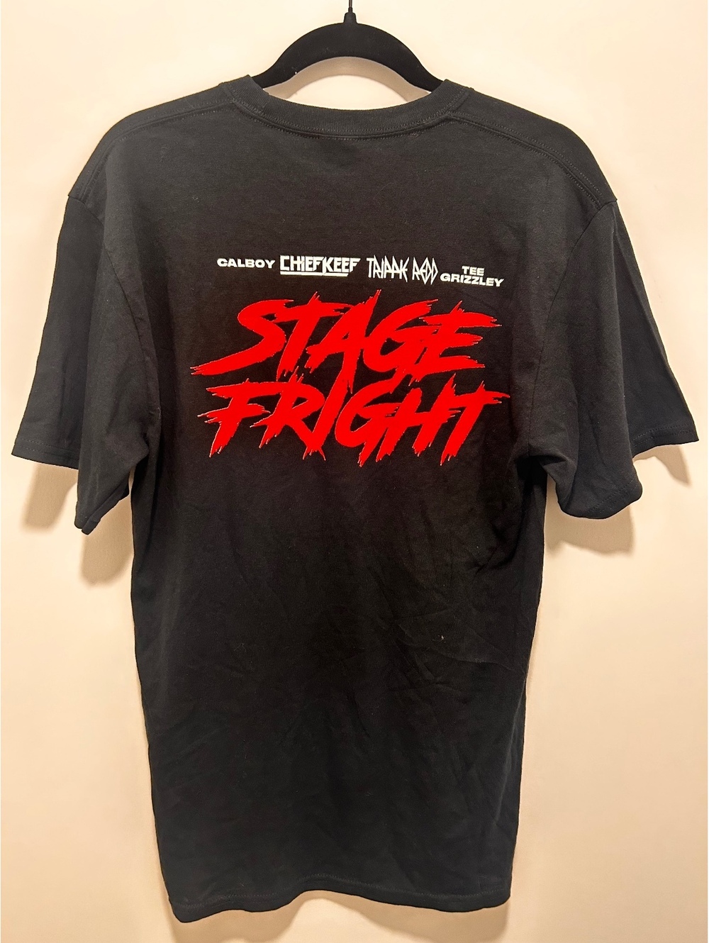 Stage Fright Black Graphic T-Shirt Featuring Chief Keef and Tee Grizzley